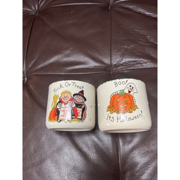 Morehead Inc 2 Sweet Not Scary Halloween Votive Candle Holders VTG 2000 - Picture 2 of 6